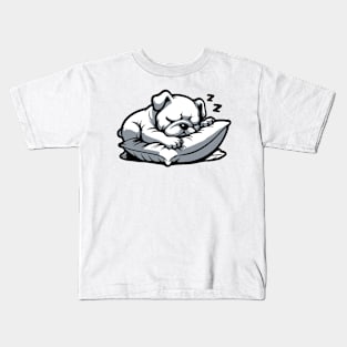 Bulldog Sleeping Kids T-Shirt